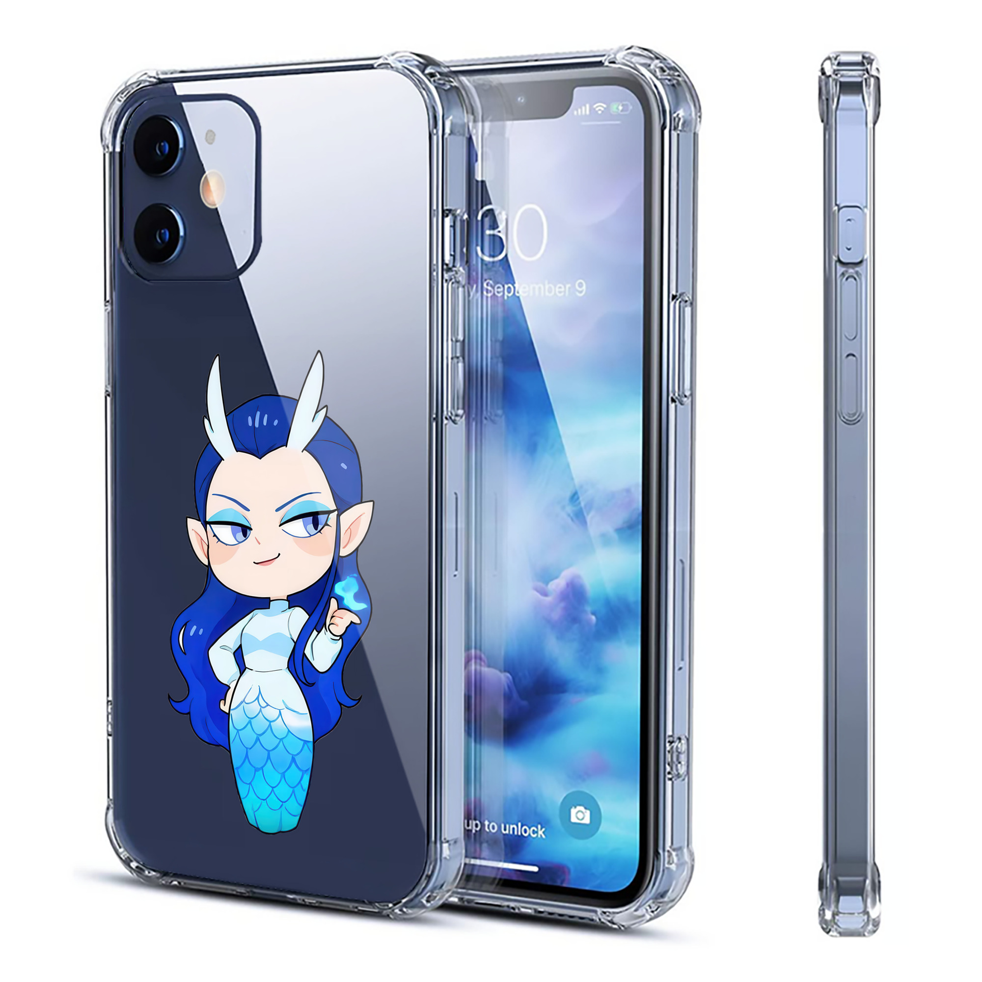 （画像用） Ne Zha 2 ナタ 魔童の大暴れ 【iPhone 12シリーズ対応】透明スマホケース（クリアソフトケース）